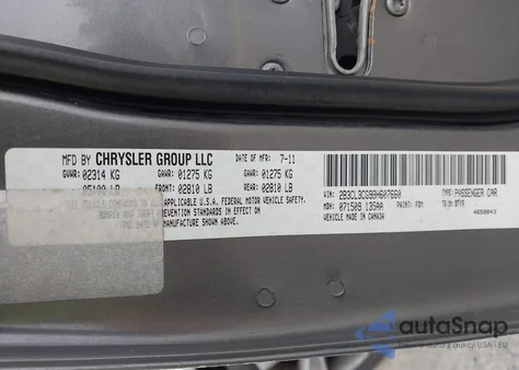 2011 Dodge Charger из США, поврежденный, VIN 2B3CL3CG9BH607660